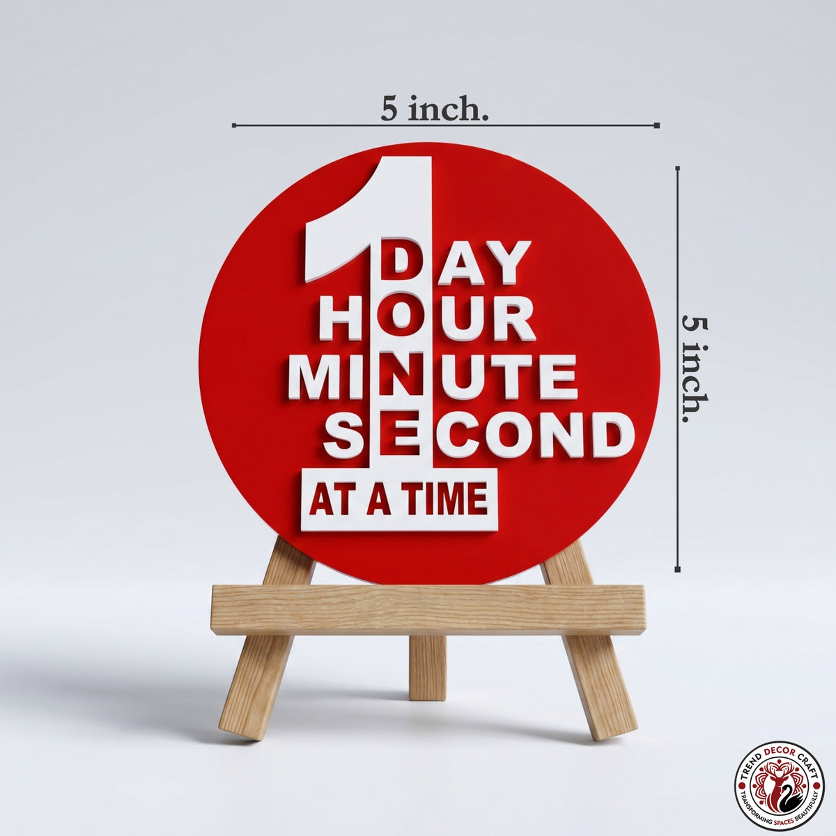 One Day at a Time Motivational Desk Decor