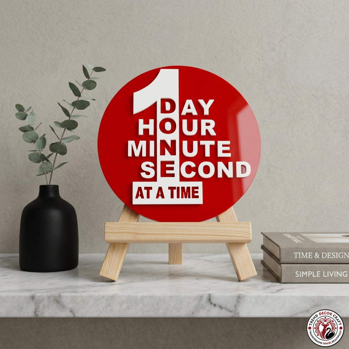 One Day at a Time Motivational Desk Decor