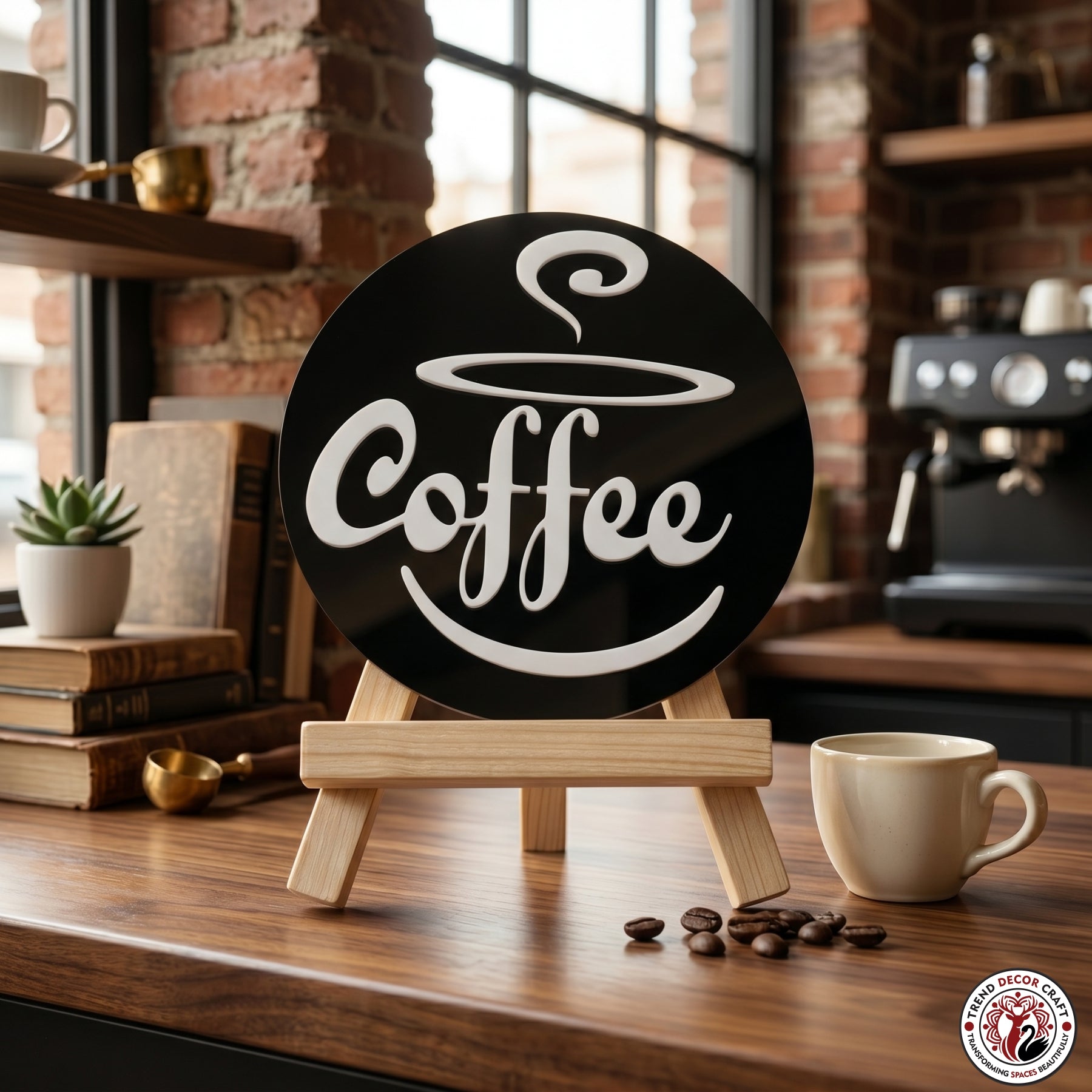 Coffee Theme Desk Decor | Modern Coffee Table Showpiece