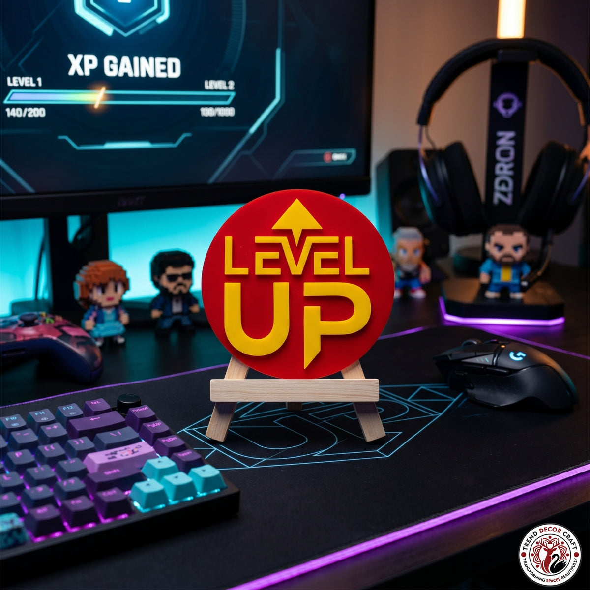 Level Up Motivational Desk Decor