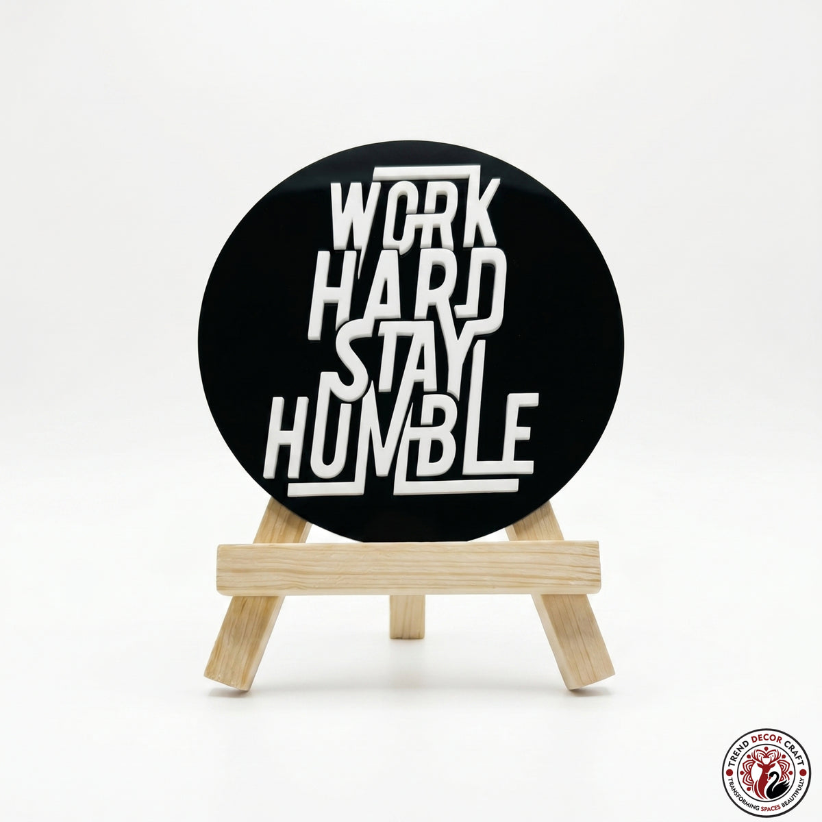 Work Hard Stay Humble Motivational Desk Decor